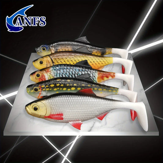2Pcs Soft Fishing Kit 3D 14Cm/5.5Inch Artificial Bait Shad Pike Perch Zander Catfish Fishing Tackle Isca Artificial